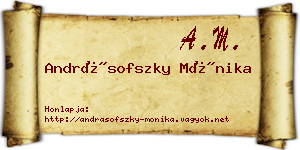 Andrásofszky Mónika névjegykártya