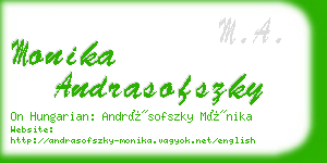 monika andrasofszky business card